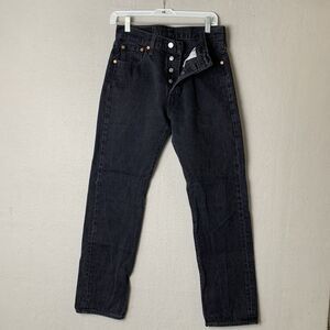Levi’s 501 Jeans Men’s 30x32 (30) Black Denim Straight Button Fly Chore Workwear